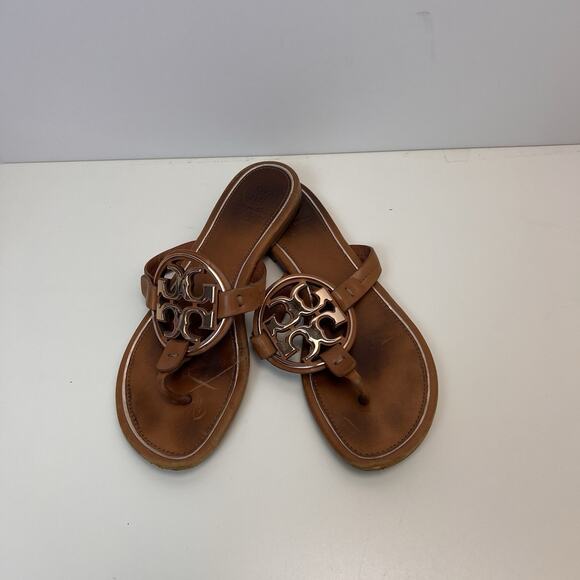 Tory Burch Miller Sandals Vintage Vachetta Woman’s Size 6 - Picture 1 of 7